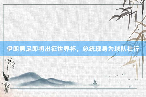 伊朗男足即将出征世界杯，总统现身为球队壮行